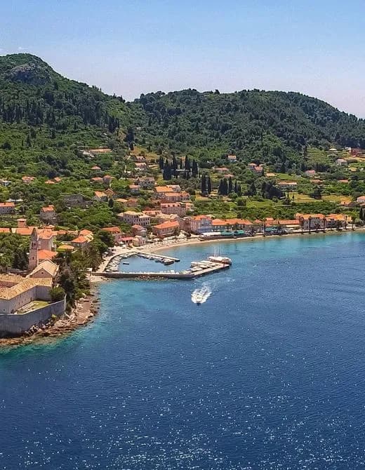 View of Lopud in the Elaphiti Islands for a Dubrovnik island day trip comparison guide