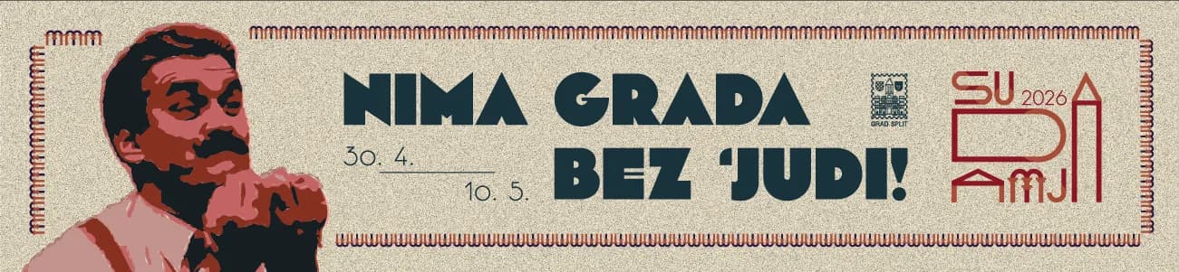 Official Sudamja 2026 poster from the Split Tourist Board for the Feast of St Domnius and Split City Day