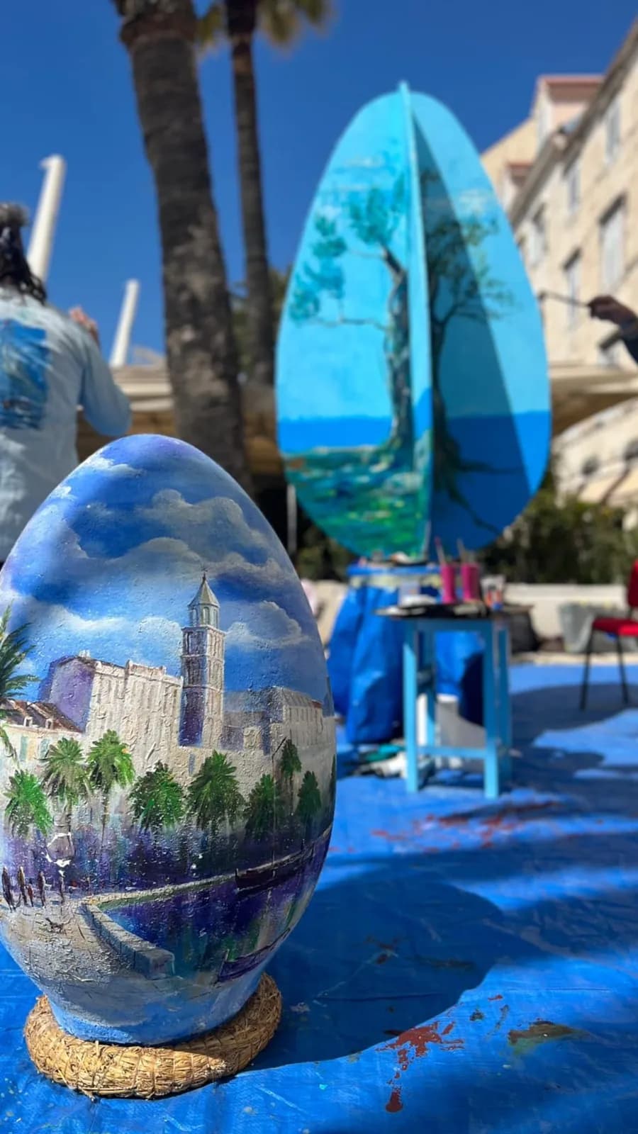 Visual ufficiale Pasqua a Spalato 2026 con uova decorate e indicazioni del programma cittadino