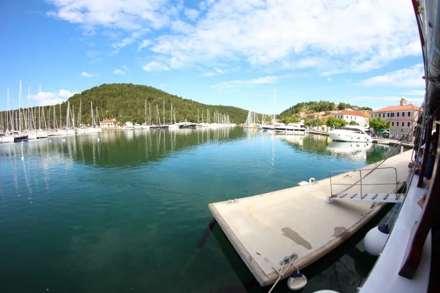 Boats at the Skradin pier used for access to Krka National Park